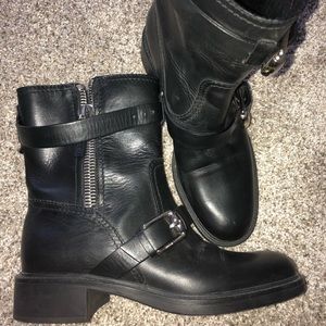 Gucci Black Moto Leather boots size 7.5 (37.5)
